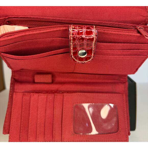 Red Leather Wallet Matches Brighton Bag In Closet | GUC - Picture 8 of 10